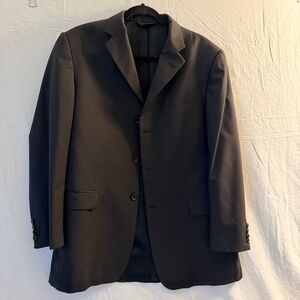 Burberry London Blazer 42R Black 100% Wool Union Made USA